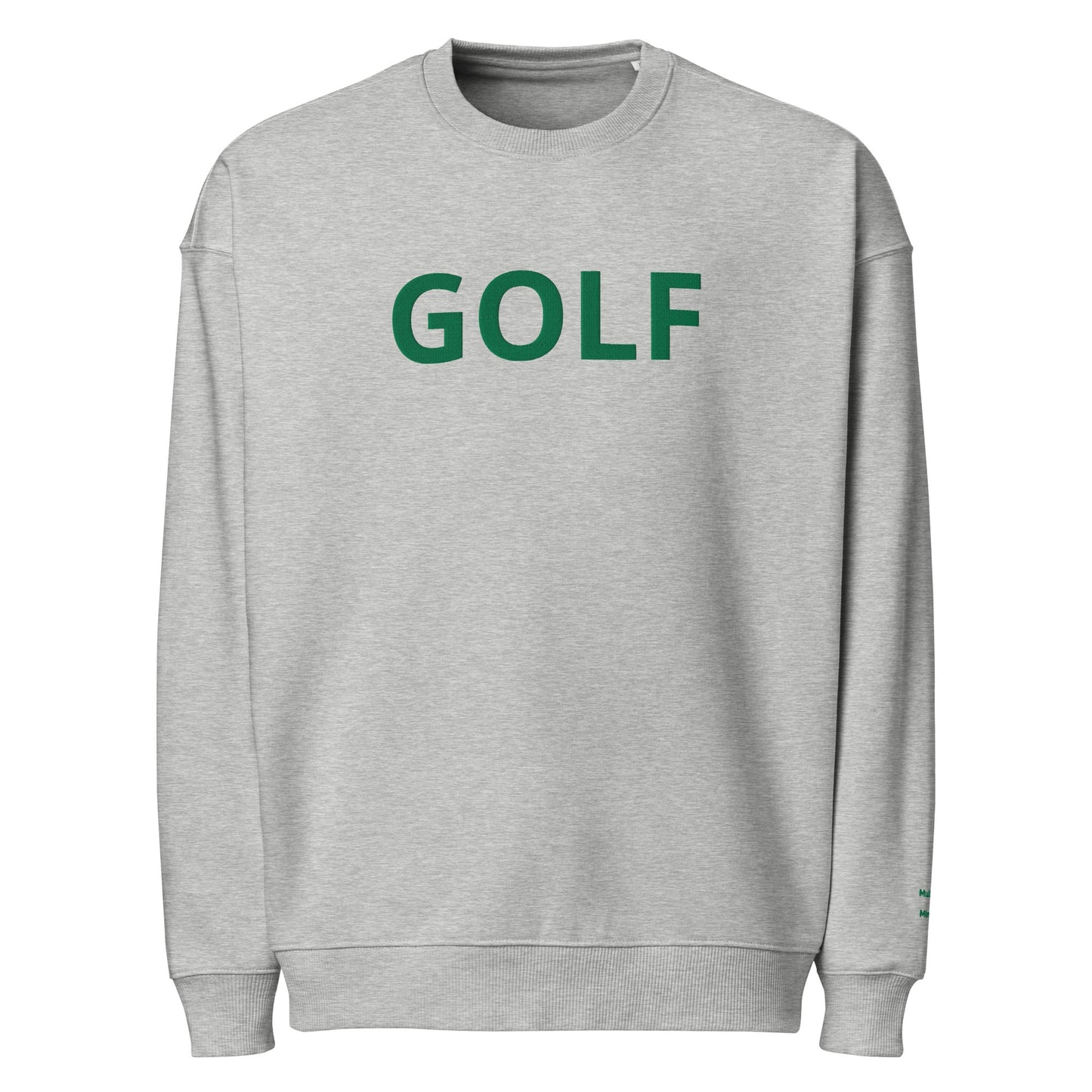 Oversized Embroidered GOLF Sweatshirt – Mulligans & Mimosas Sleeve Detail - Heather Grey S - Club Rehab