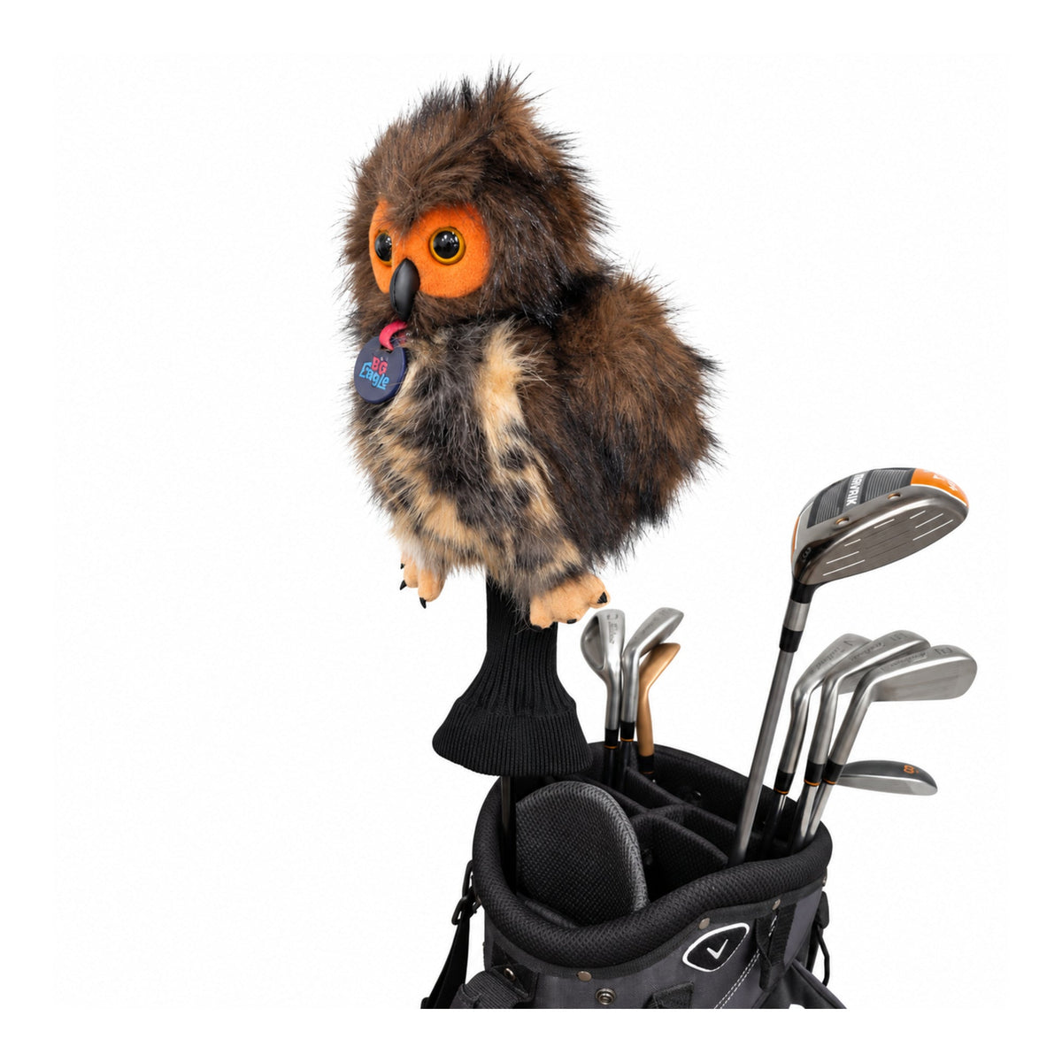 Owl driver headcover, in bag front view
