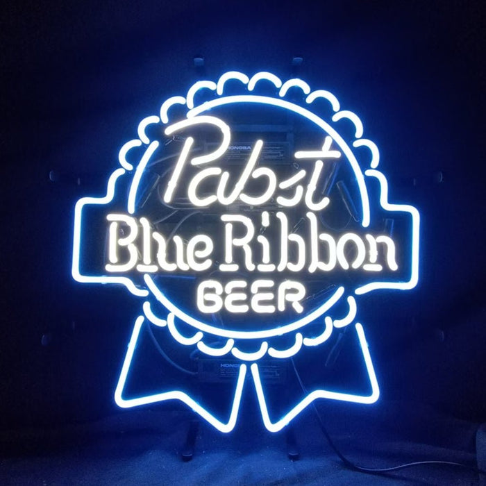 Pabst Blue Ribbon Beer Logo Neon Signs - Club Rehab