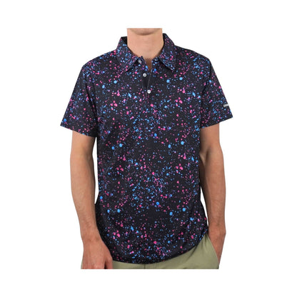 Paint Splatter Polo Black - Small - Club Rehab