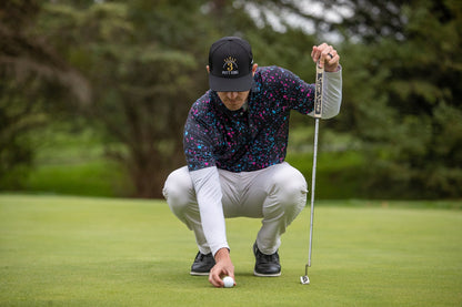 Paint Splatter Polo Black - Small - Club Rehab