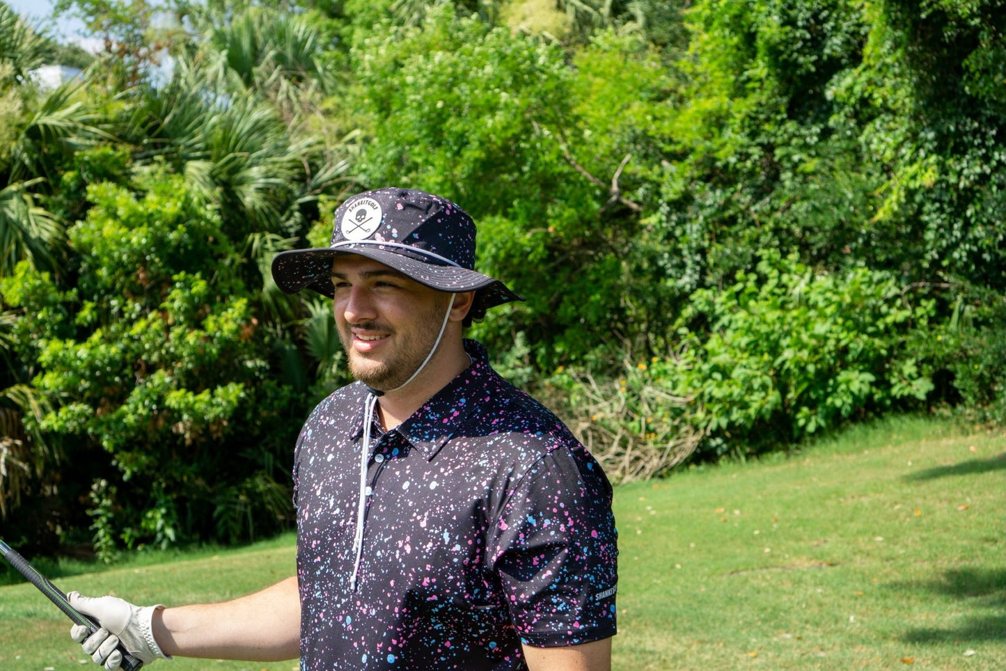 Paint Splatter Polo Black - Small - Club Rehab