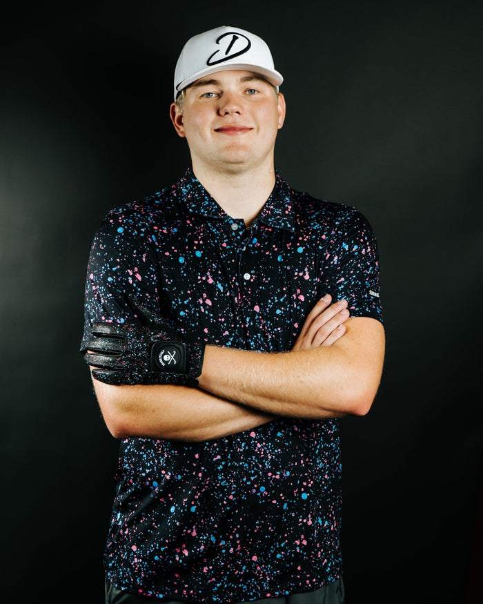 Paint Splatter Polo Black - Small - Club Rehab