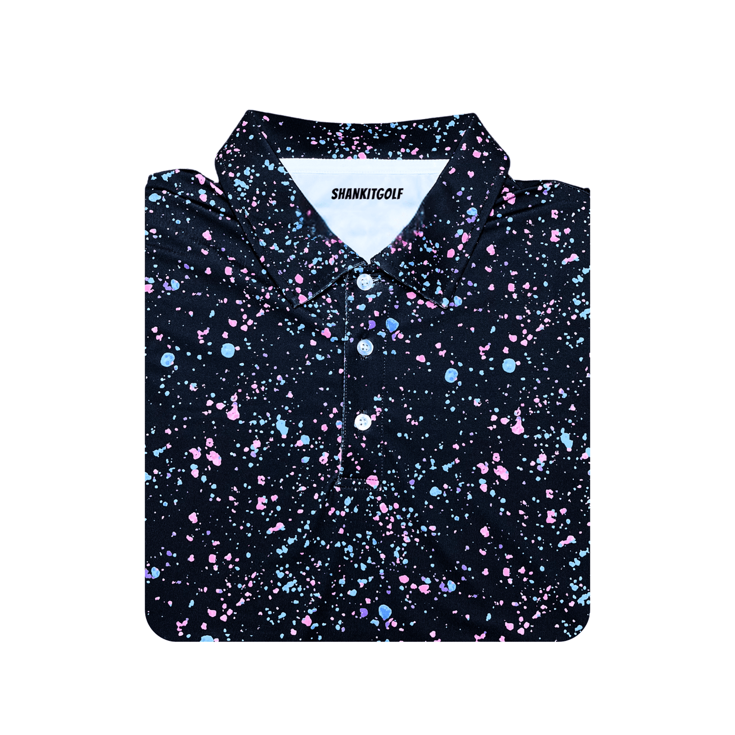Paint Splatter Polo Black - Small - Club Rehab