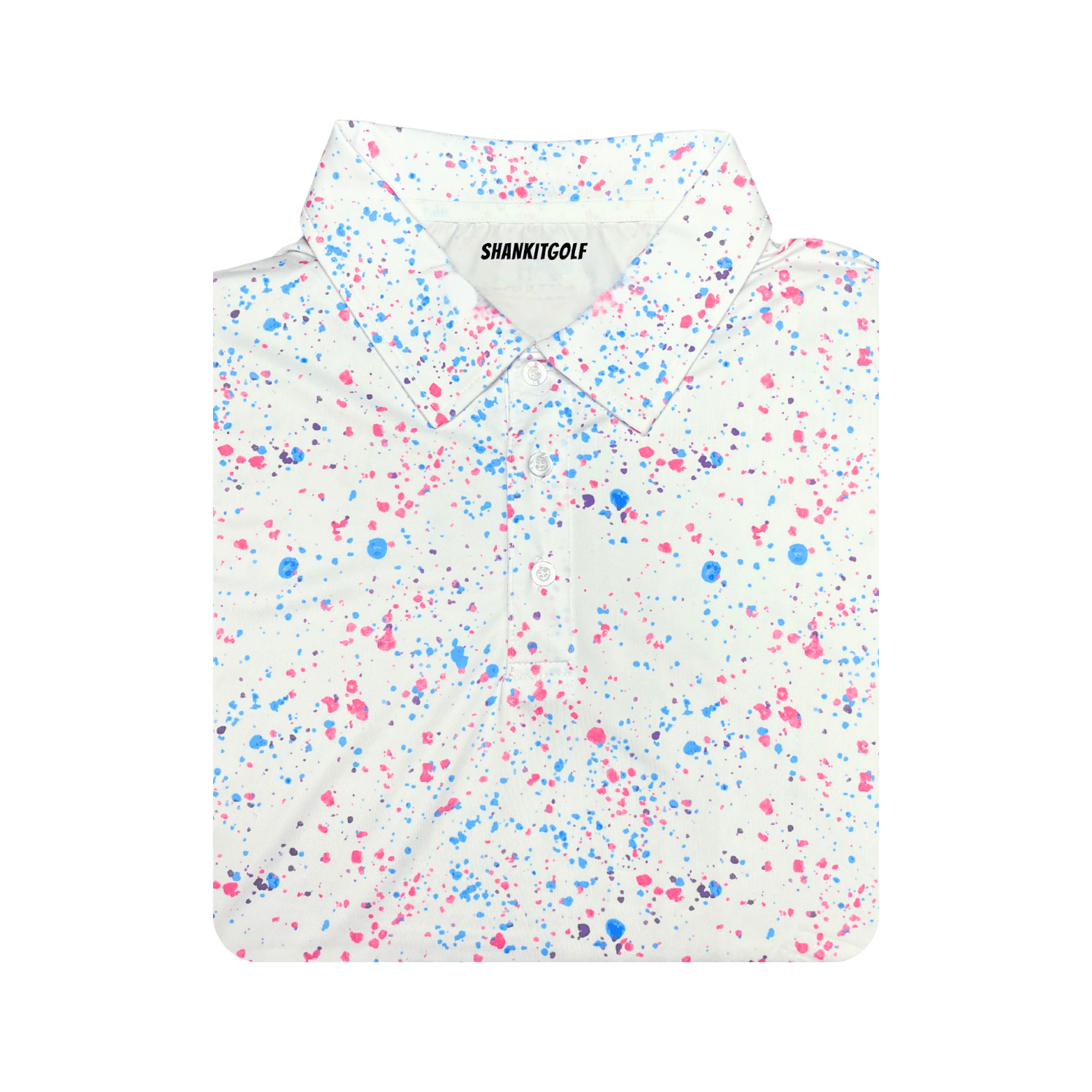 Paint Splatter Polo White - Small - Club Rehab