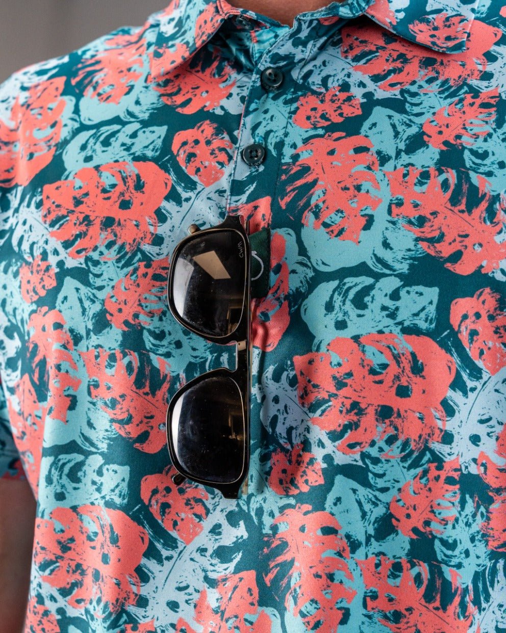 Painted Monstera Teal - S - Club Rehab
