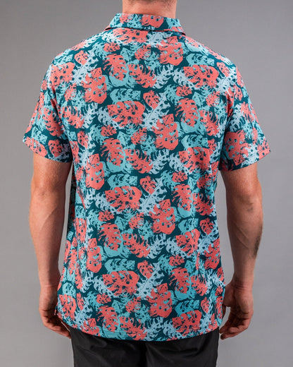 Painted Monstera Teal - S - Club Rehab