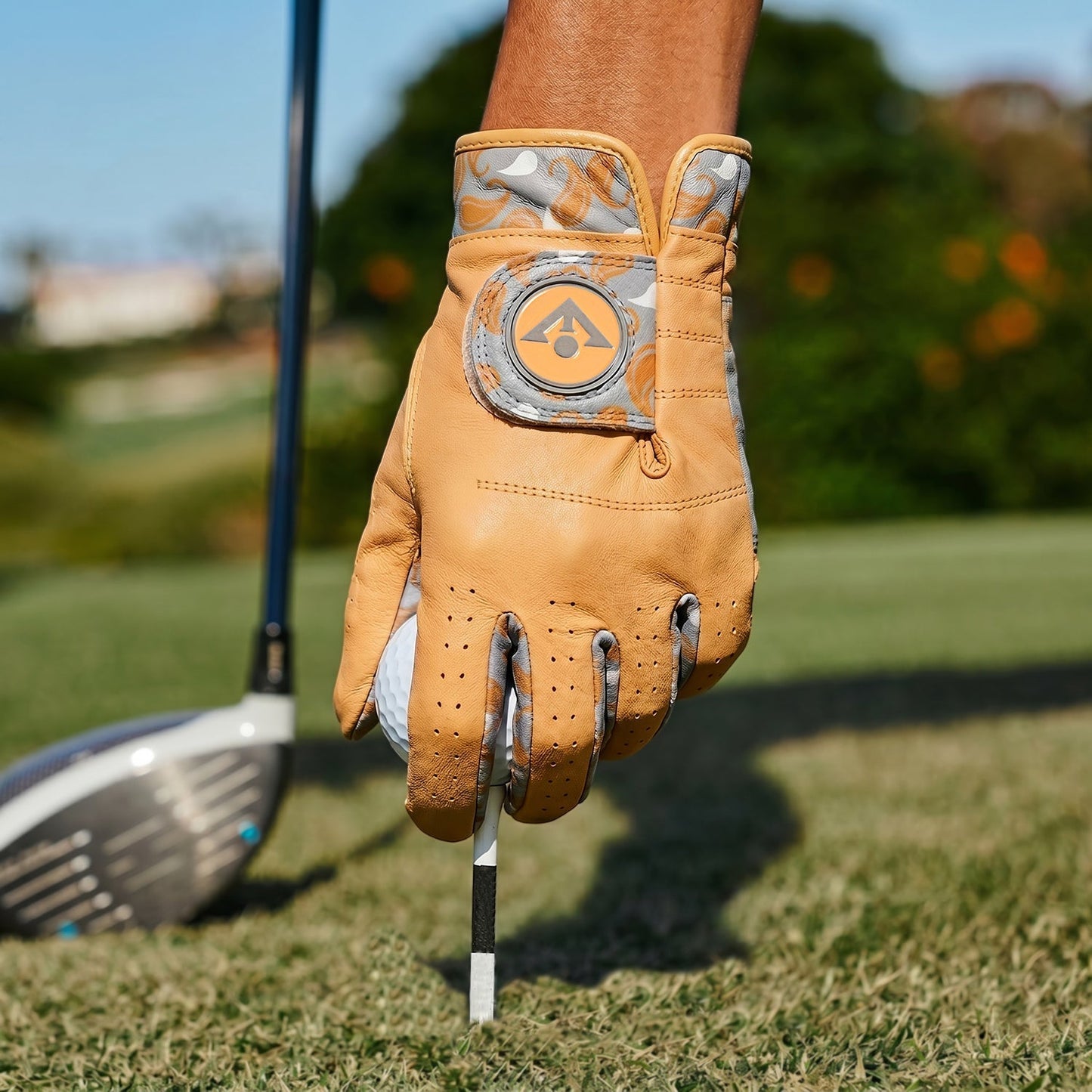 Park Paisley | Women's Gold Golf Glove - LH XS - Club Rehab