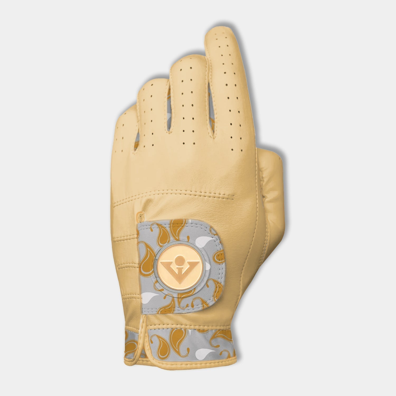 Park Paisley | Women's Gold Golf Glove - LH XS - Club Rehab