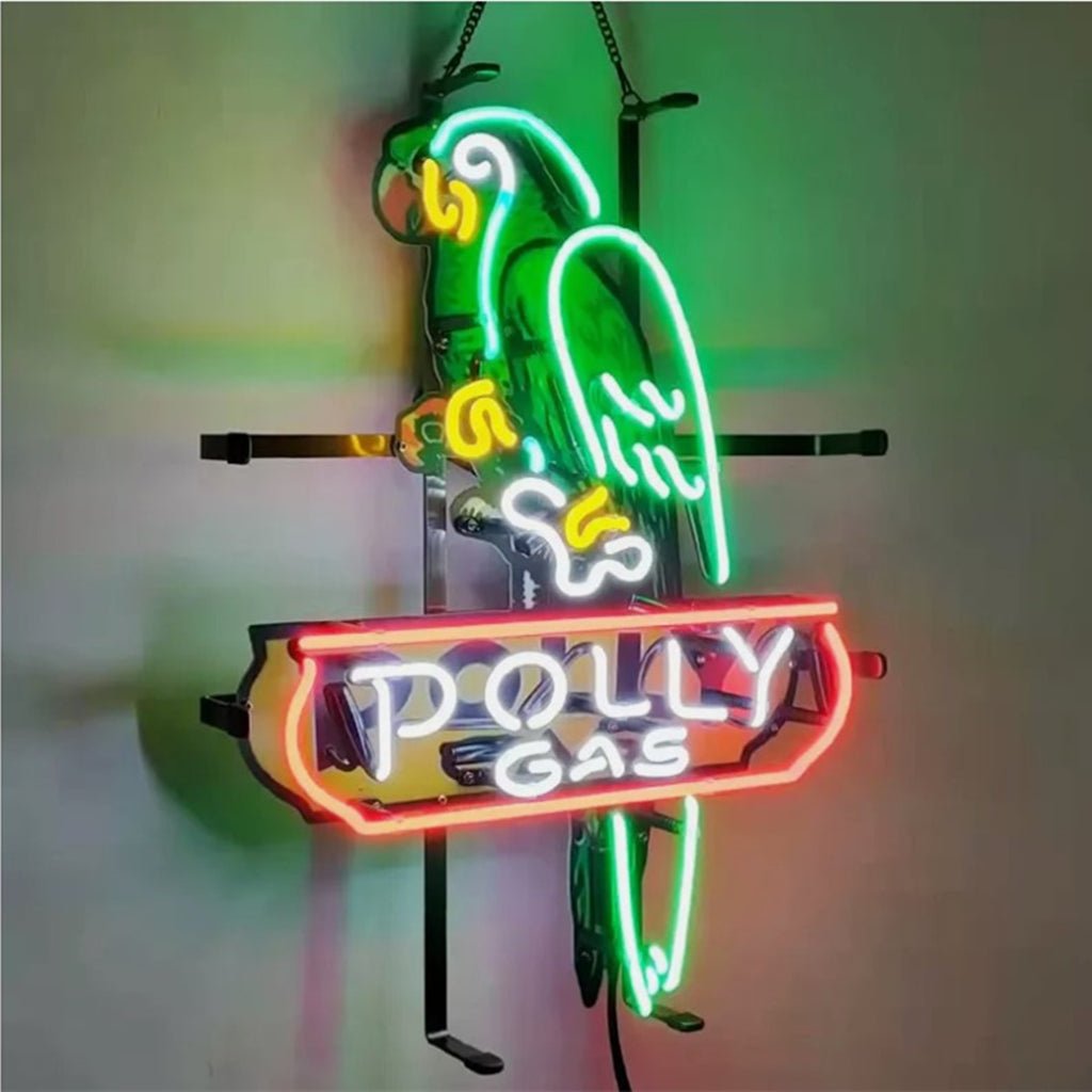 Parrot Polly Gas Gasoline Neon Signs - Club Rehab