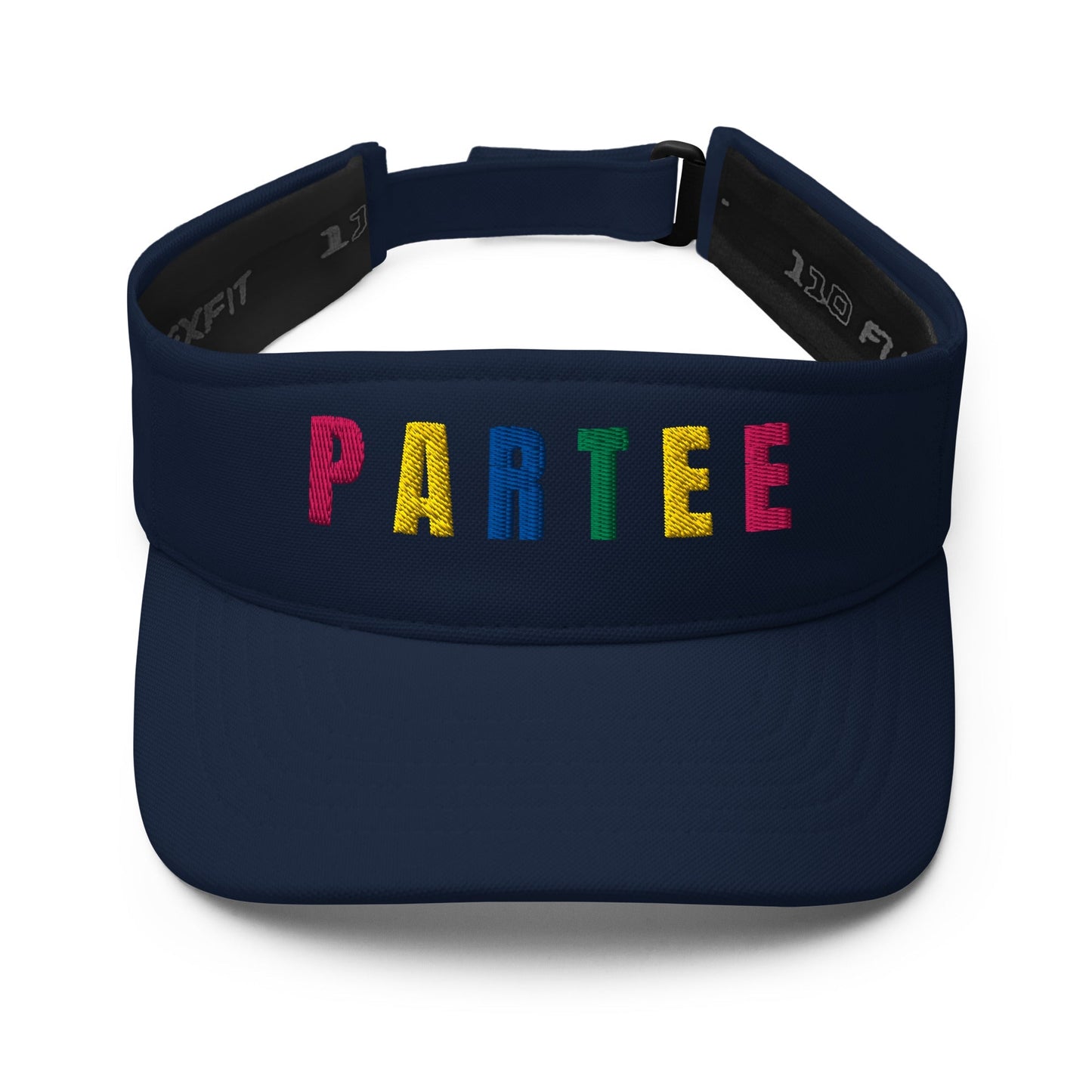 PARTEE Embroidered Golf Visor – Birdie Pop Collection - Navy - Club Rehab
