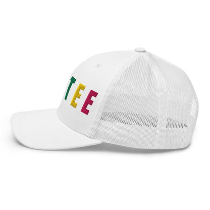 PARTEE Embroidered Trucker Hat - Birdie Pop Collection - White - Club Rehab