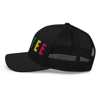 PARTEE Embroidered Trucker Hat - Birdie Pop Collection - Black - Club Rehab