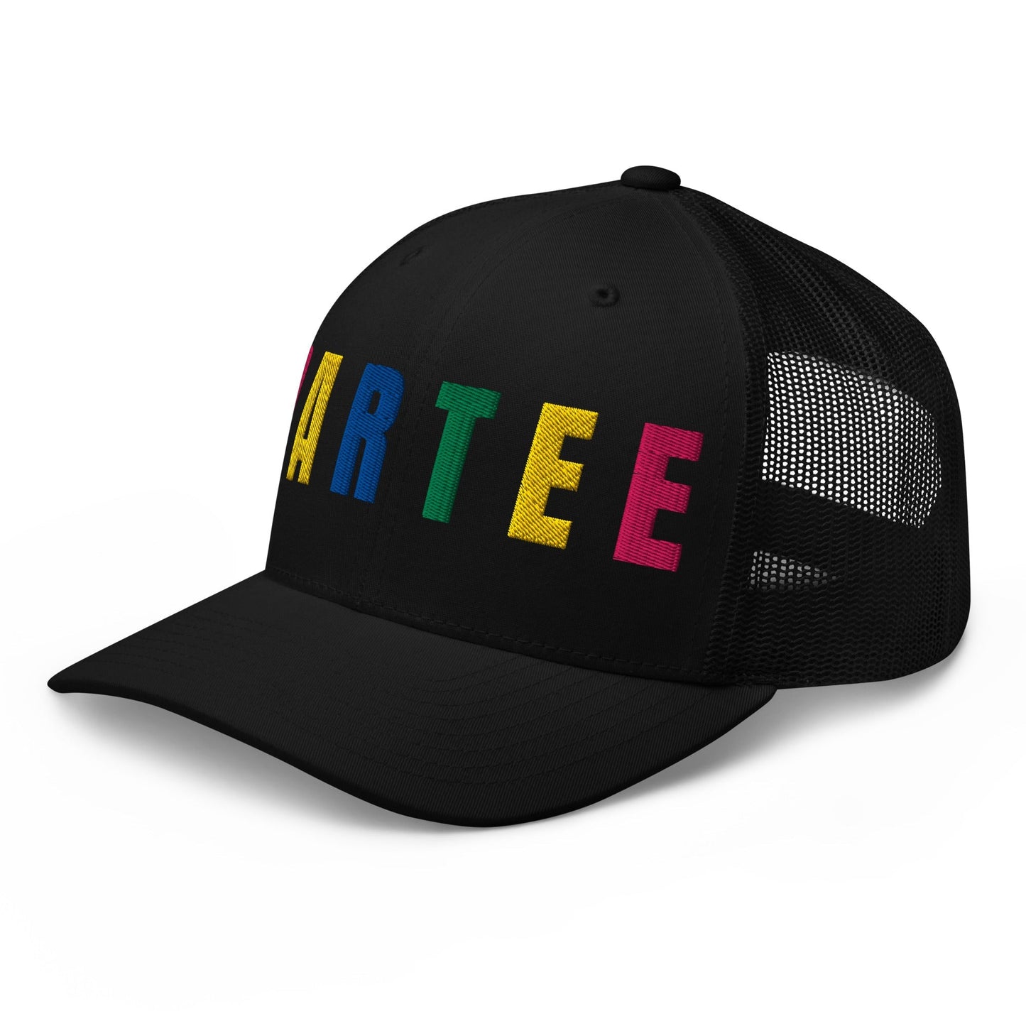 PARTEE Embroidered Trucker Hat - Birdie Pop Collection - Black - Club Rehab