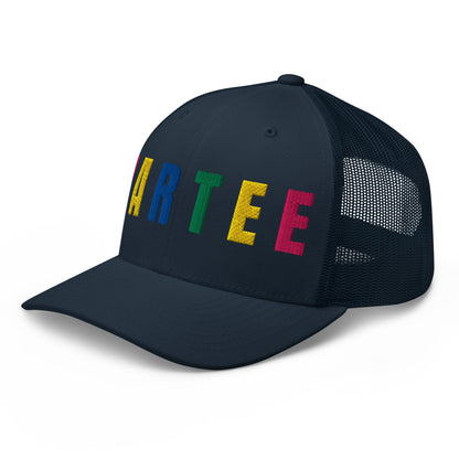 PARTEE Embroidered Trucker Hat - Birdie Pop Collection - Navy - Club Rehab