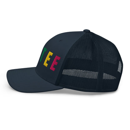 PARTEE Embroidered Trucker Hat - Birdie Pop Collection - Navy - Club Rehab