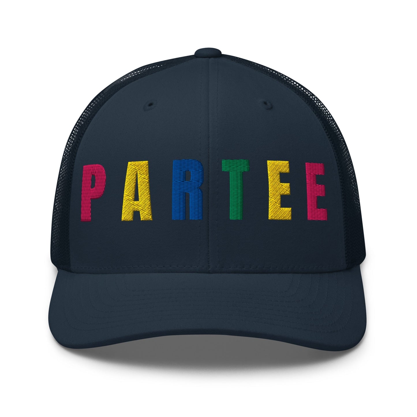 PARTEE Embroidered Trucker Hat - Birdie Pop Collection - Navy - Club Rehab