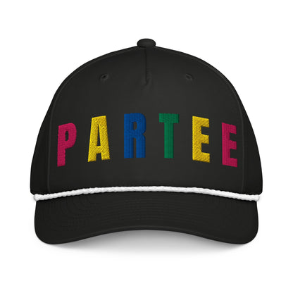 PARTEE Retro Golf Hat for Women - Birdie Pop Collection - Black/White - Club Rehab