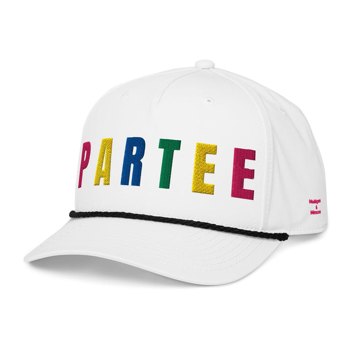 PARTEE Retro Golf Hat for Women - Birdie Pop Collection - Black/White - Club Rehab