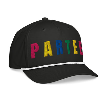PARTEE Retro Golf Hat for Women - Birdie Pop Collection - Black/White - Club Rehab