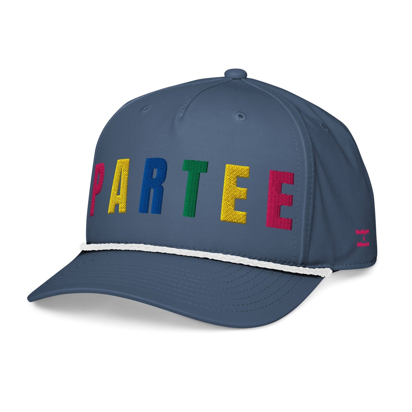 PARTEE Retro Golf Hat for Women - Birdie Pop Collection - Light Blue/White - Club Rehab