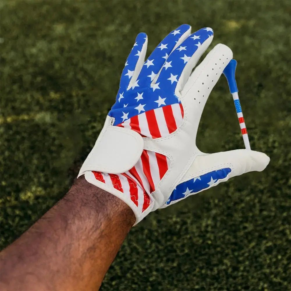 Patriotic Golf Tees – 50 - Pack | Stars & Stripes Design - Four corners - Club Rehab