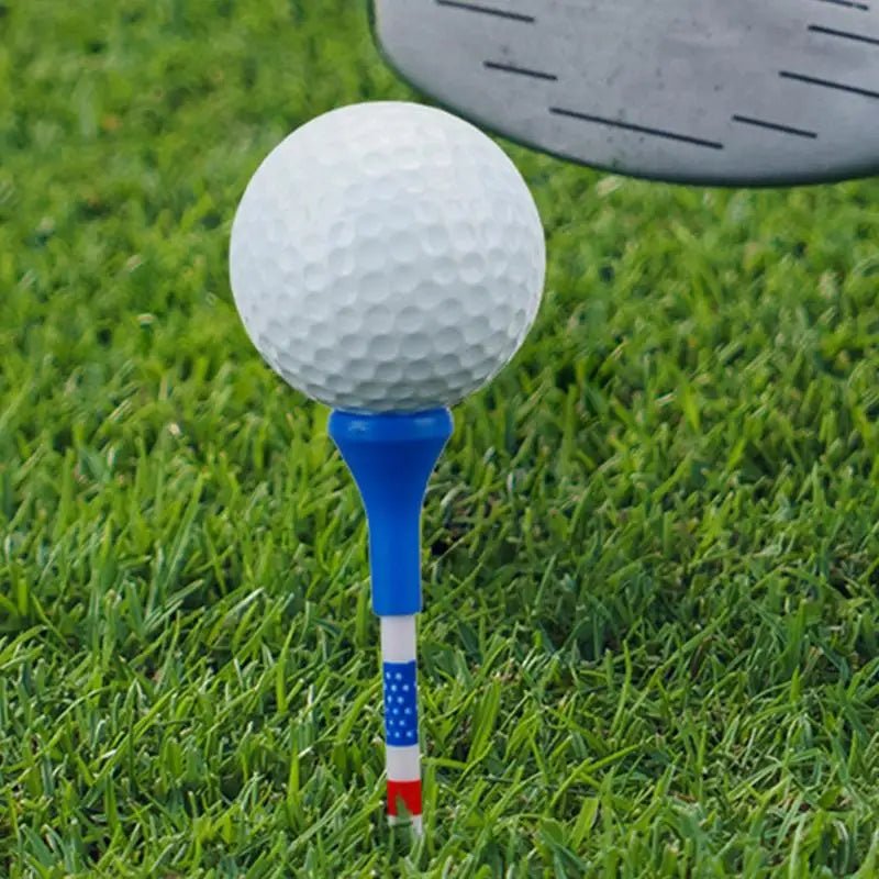 Patriotic Golf Tees – 50 - Pack | Stars & Stripes Design - Four corners - Club Rehab