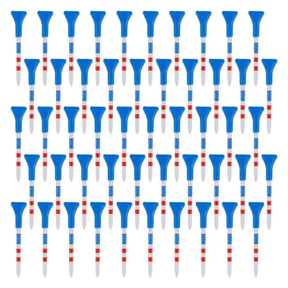 Patriotic Golf Tees – 50 - Pack | Stars & Stripes Design - Four corners - Club Rehab