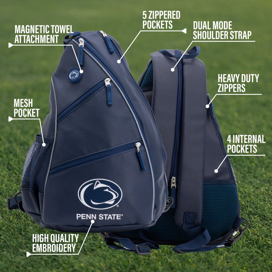 penn state nittany lions pu leather backpack feature guide