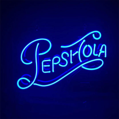 Pepsi Cola Font Neon Signs - Club Rehab