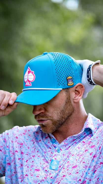 Perforated Rope Hat - Baby Blue - Club Rehab