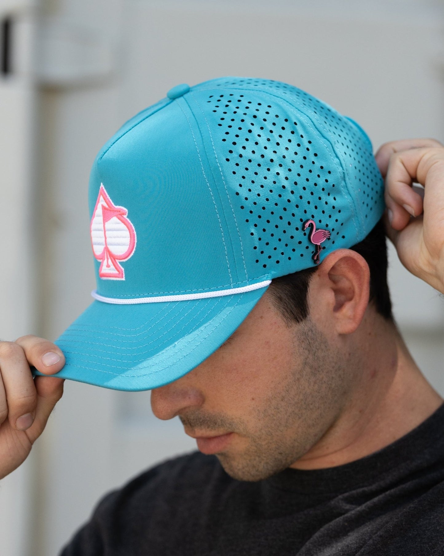 Perforated Rope Hat - Baby Blue - Club Rehab