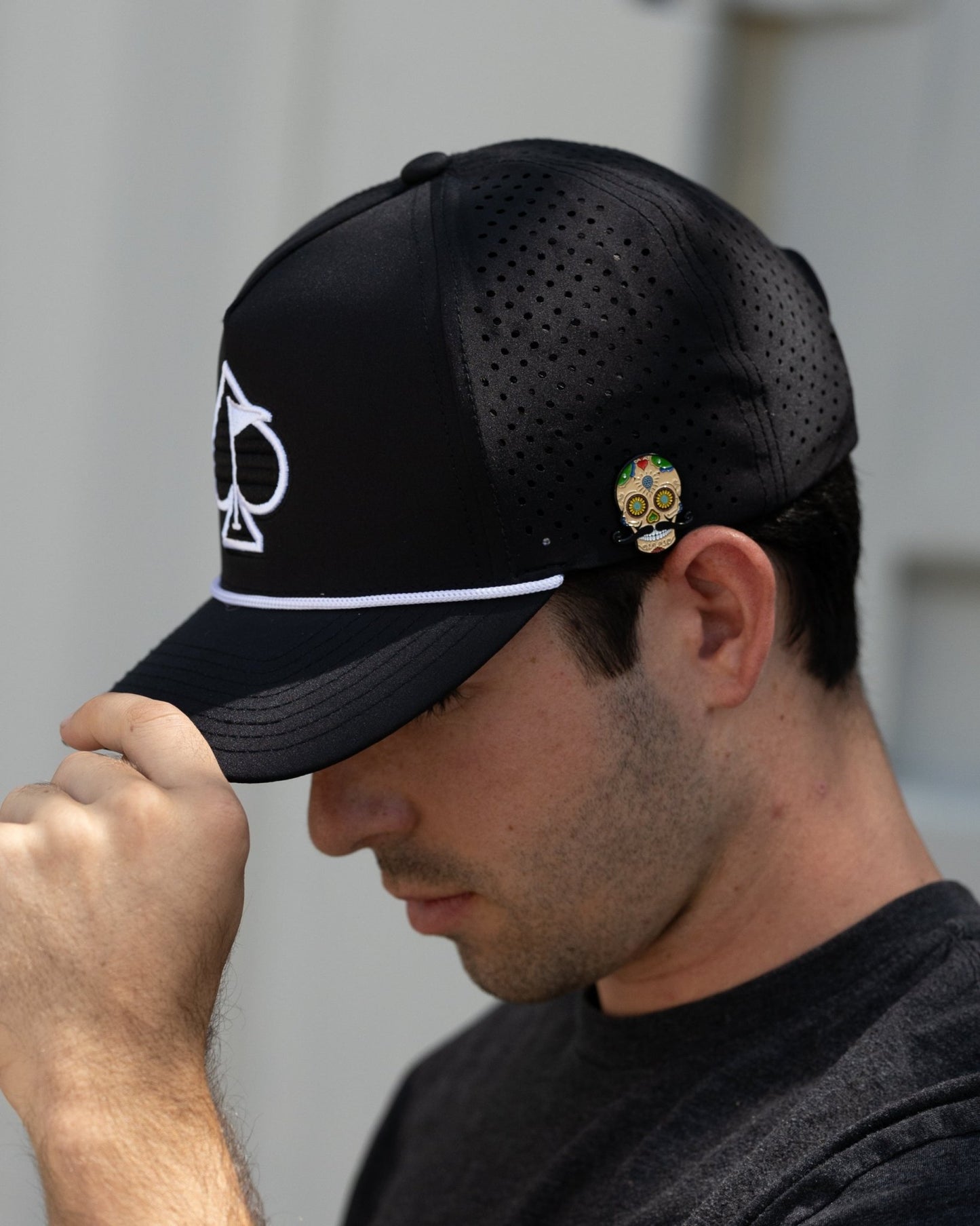 Perforated Rope Hat - Black - Club Rehab