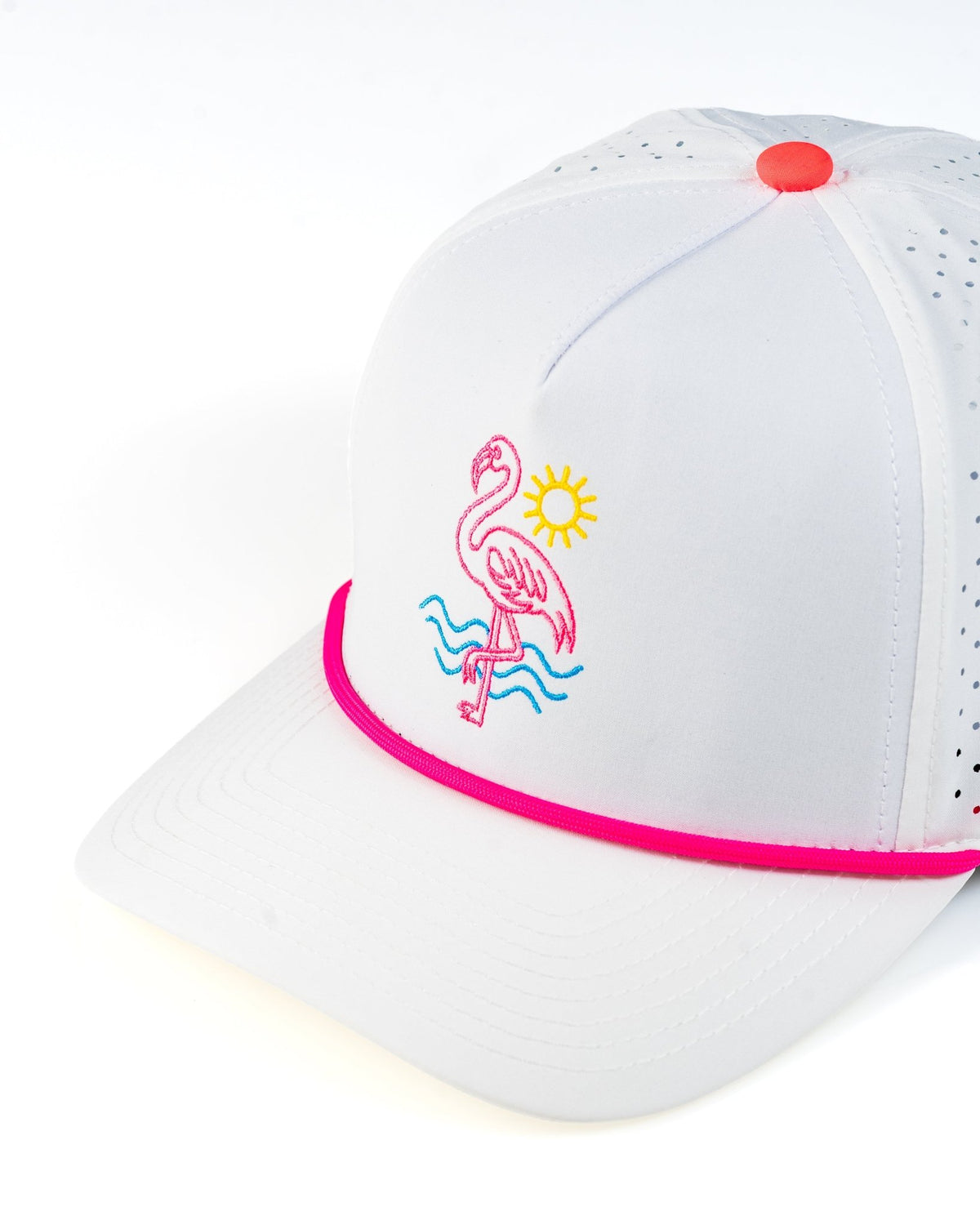 Perforated Rope Hat - Flamingo - Club Rehab