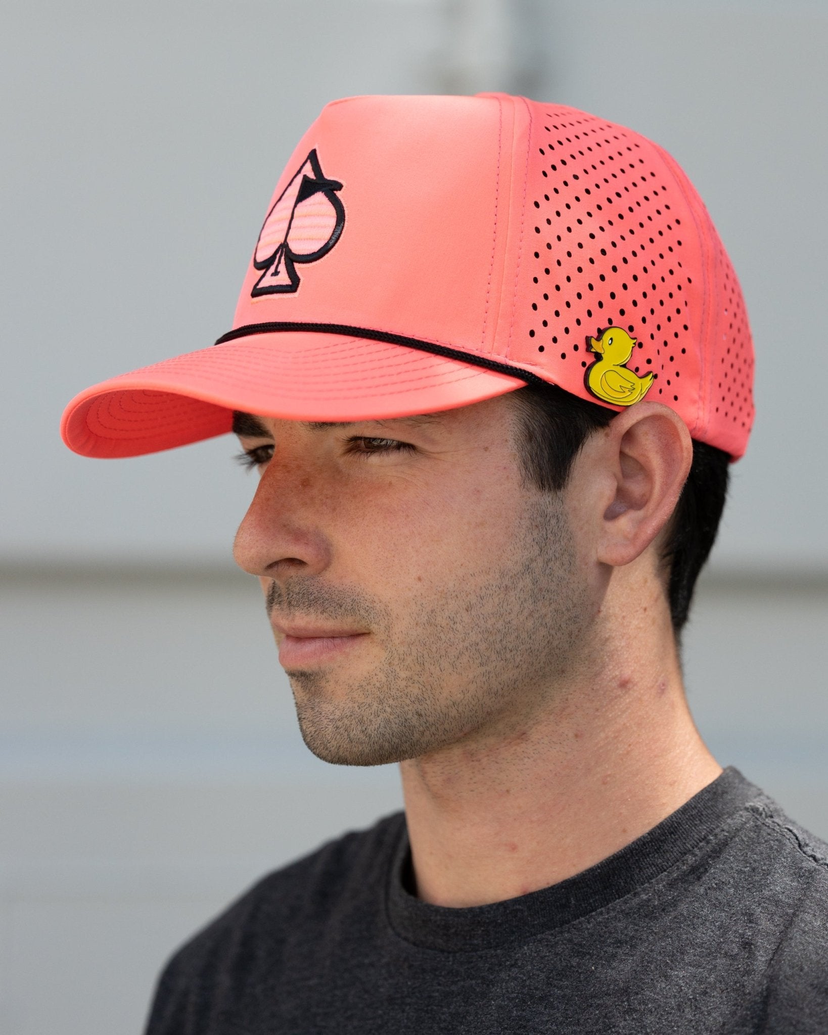 Perforated Rope Hat - Highlighter Pink - Club Rehab