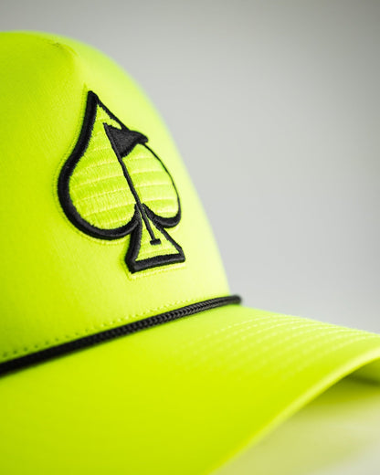Perforated Rope Hat - Highlighter Yellow - Club Rehab