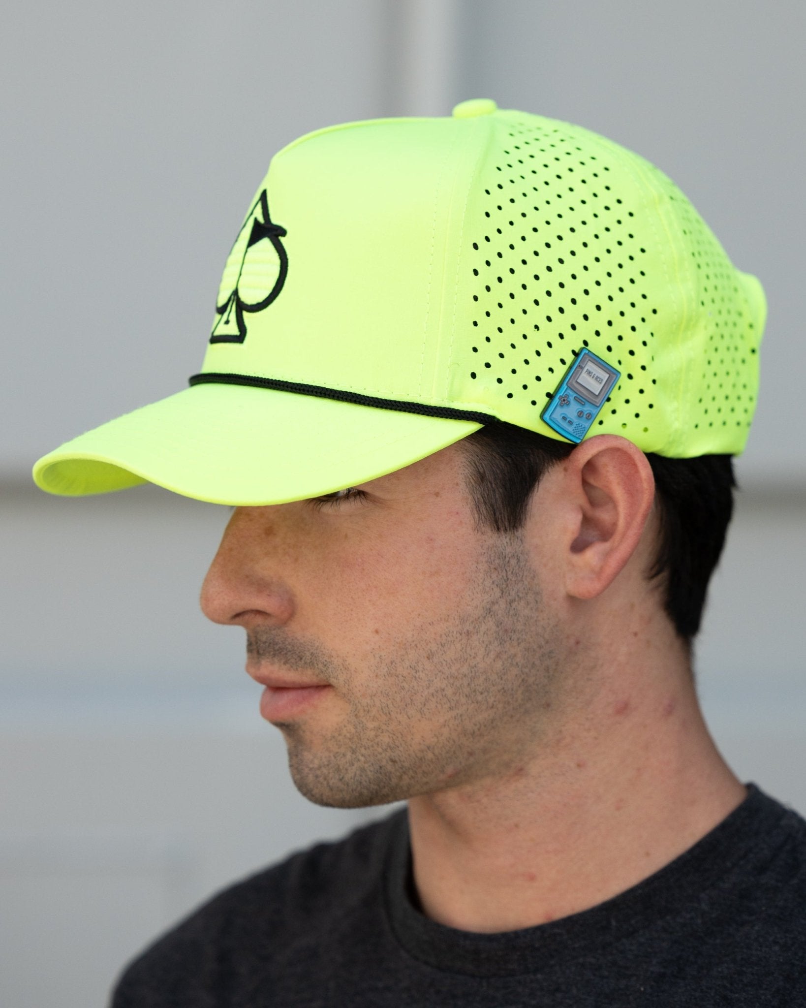Perforated Rope Hat - Highlighter Yellow - Club Rehab
