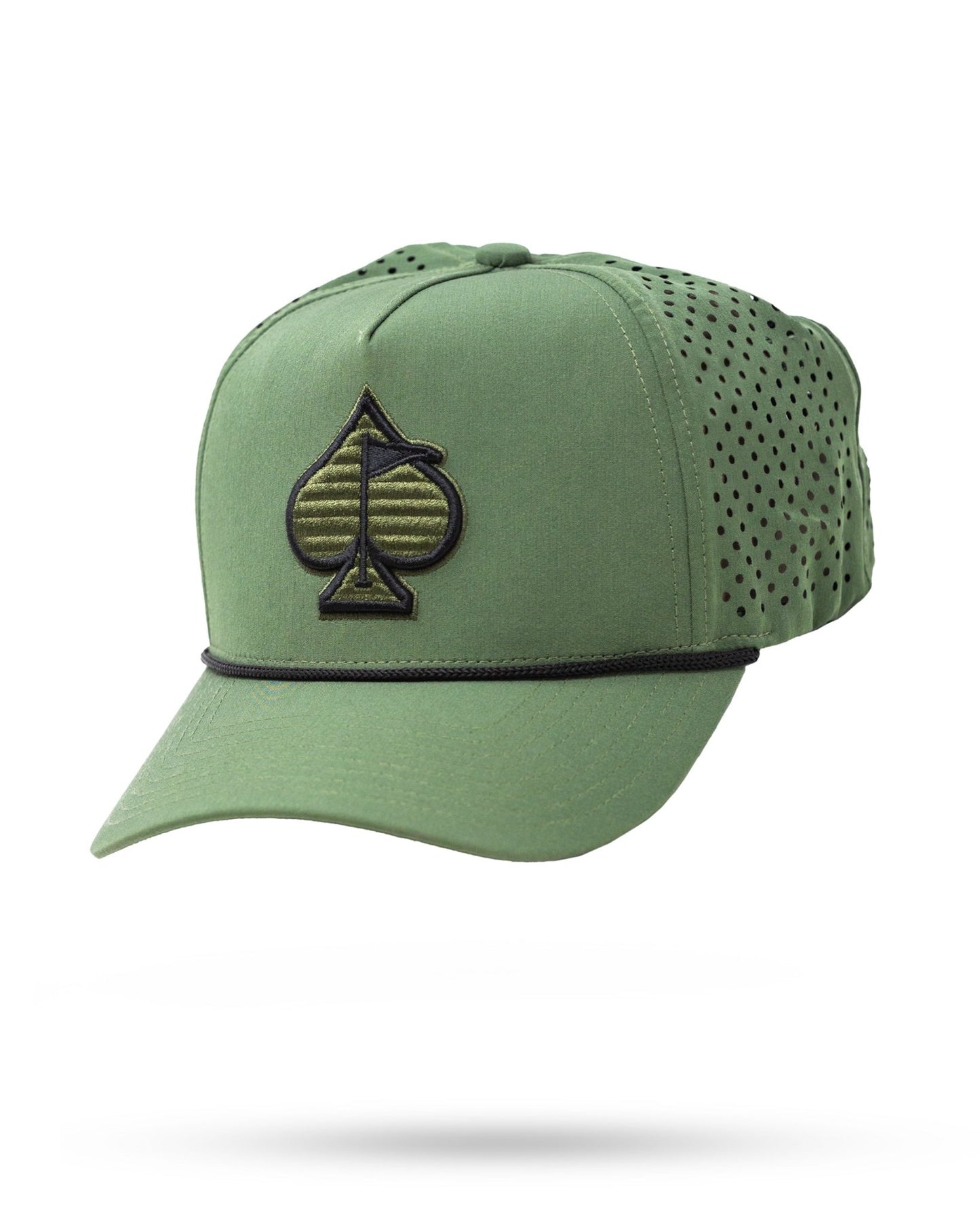 Perforated Rope Hat - Olive - Club Rehab