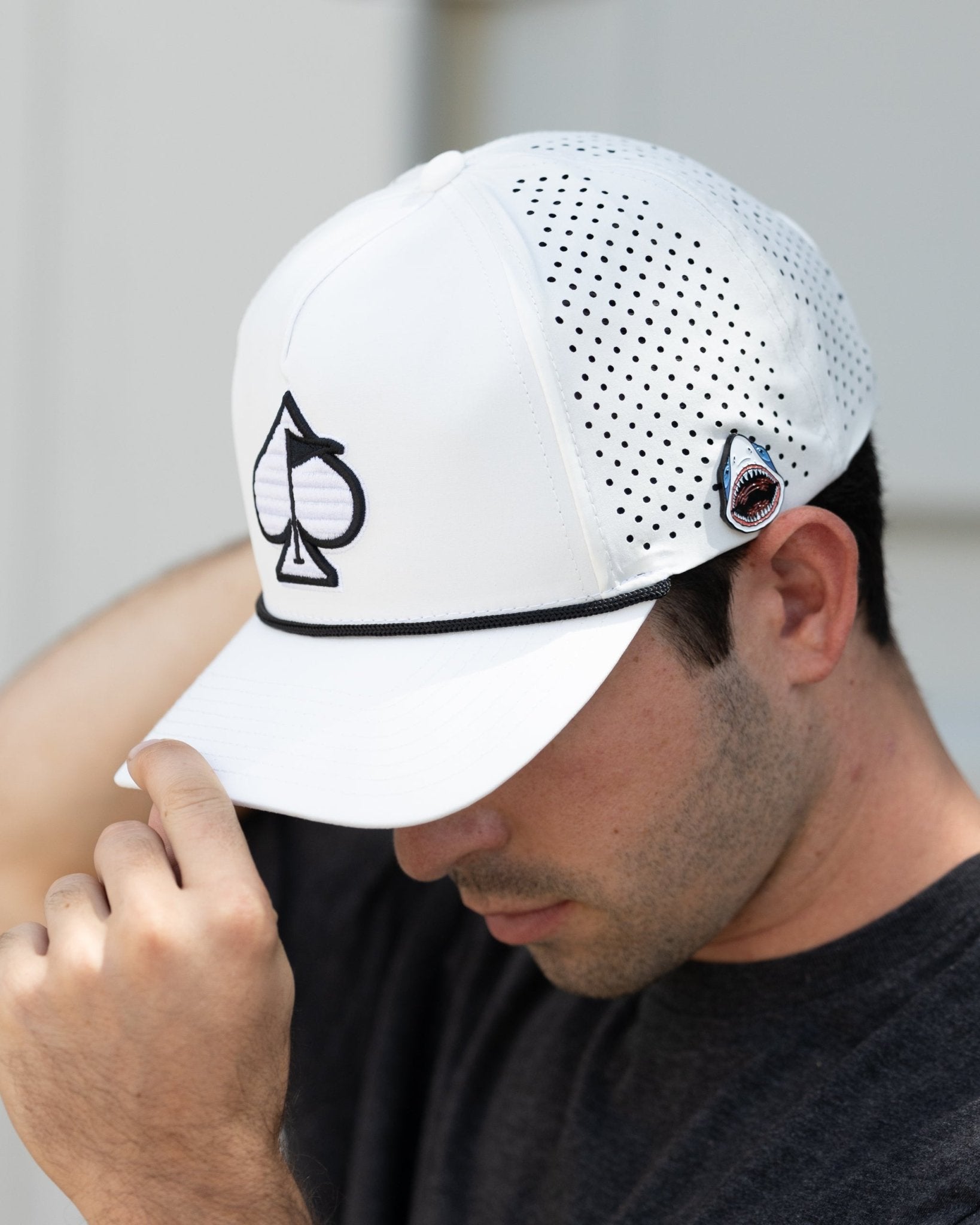 Perforated Rope Hat - White - Club Rehab