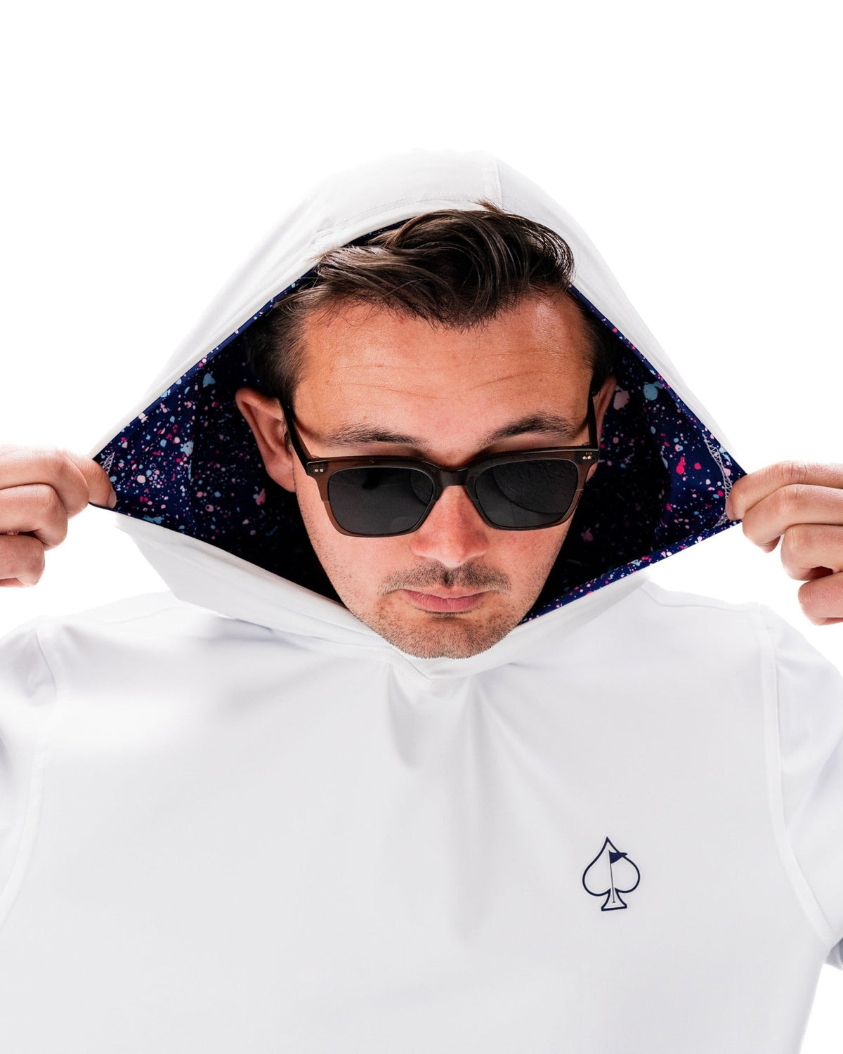Performance Golf Hoodie - Blue Splatter - S - Club Rehab