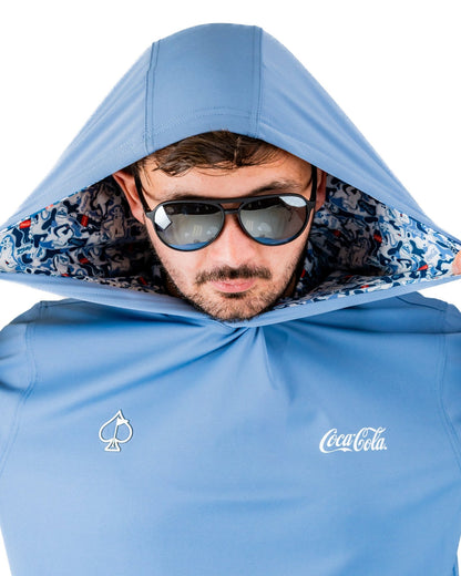 Performance Golf Hoodie - Coca-Cola Glacier Blue - S - Club Rehab