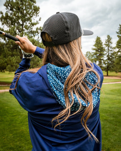 Performance Golf Hoodie - Flag Stick Navy and White - S - Club Rehab