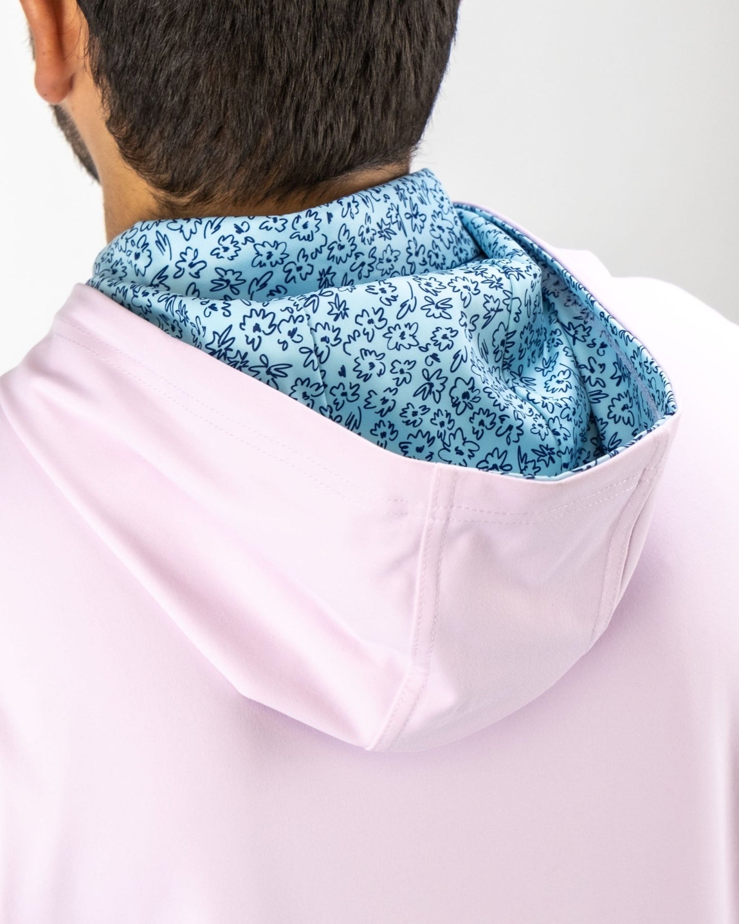 Performance Golf Hoodie - Flower Doodle Blue - S - Club Rehab