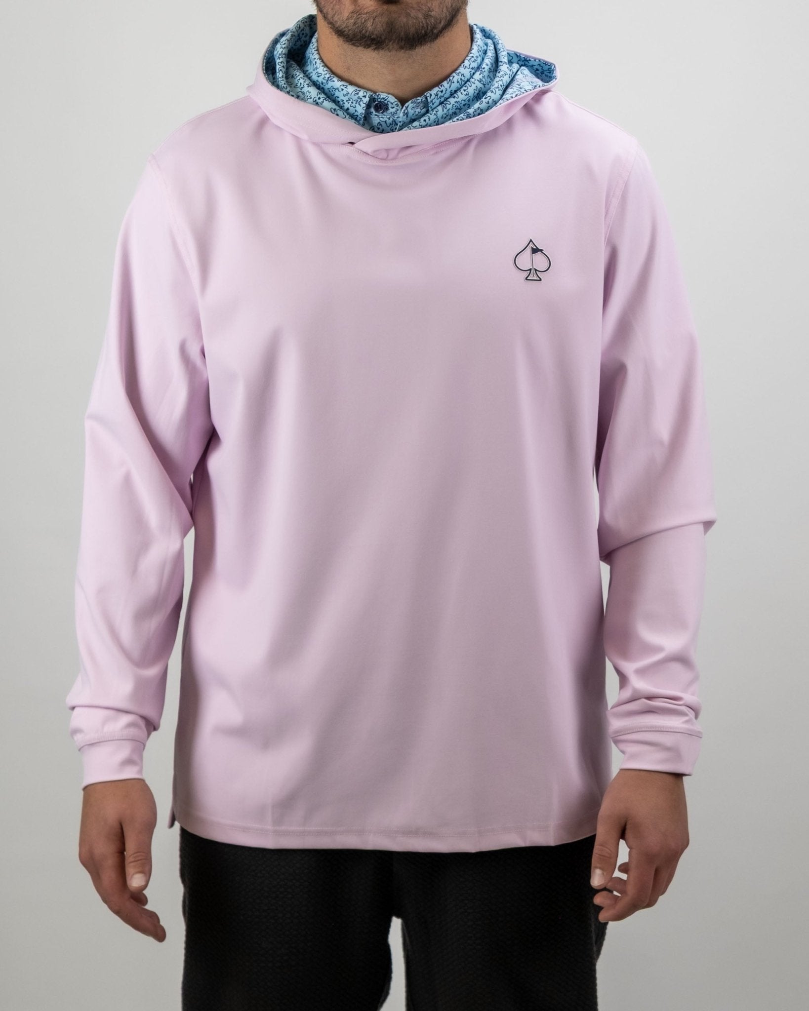 Performance Golf Hoodie - Flower Doodle Blue - S - Club Rehab