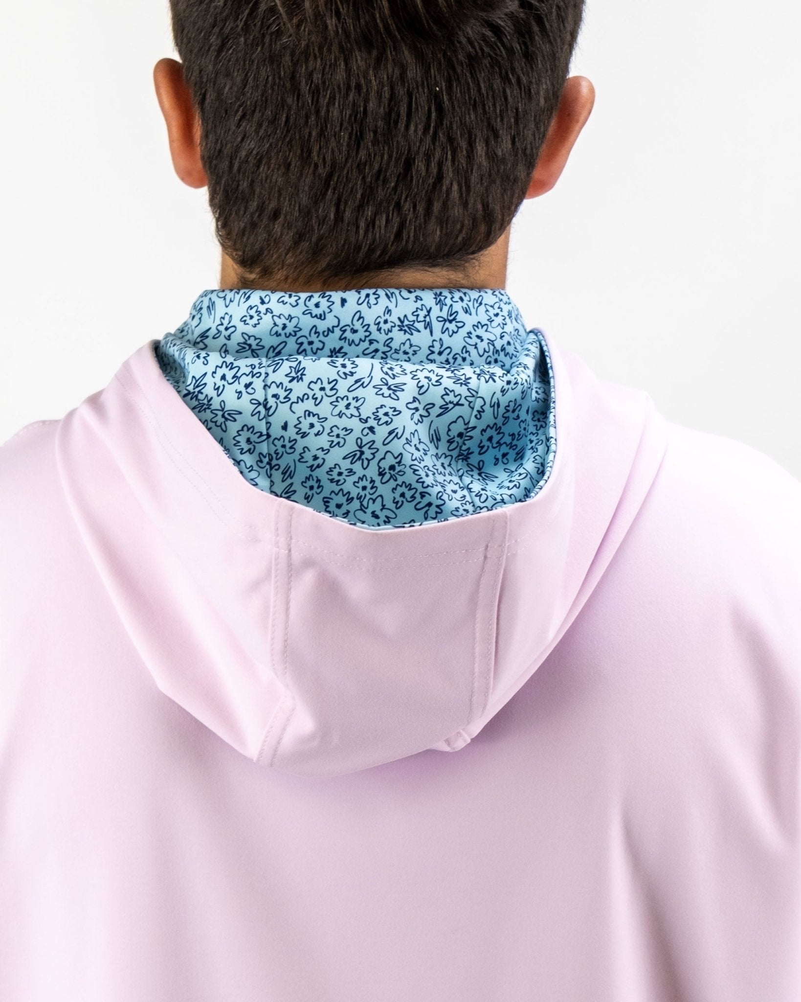 Performance Golf Hoodie - Flower Doodle Blue - S - Club Rehab