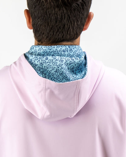 Performance Golf Hoodie - Flower Doodle Blue - S - Club Rehab