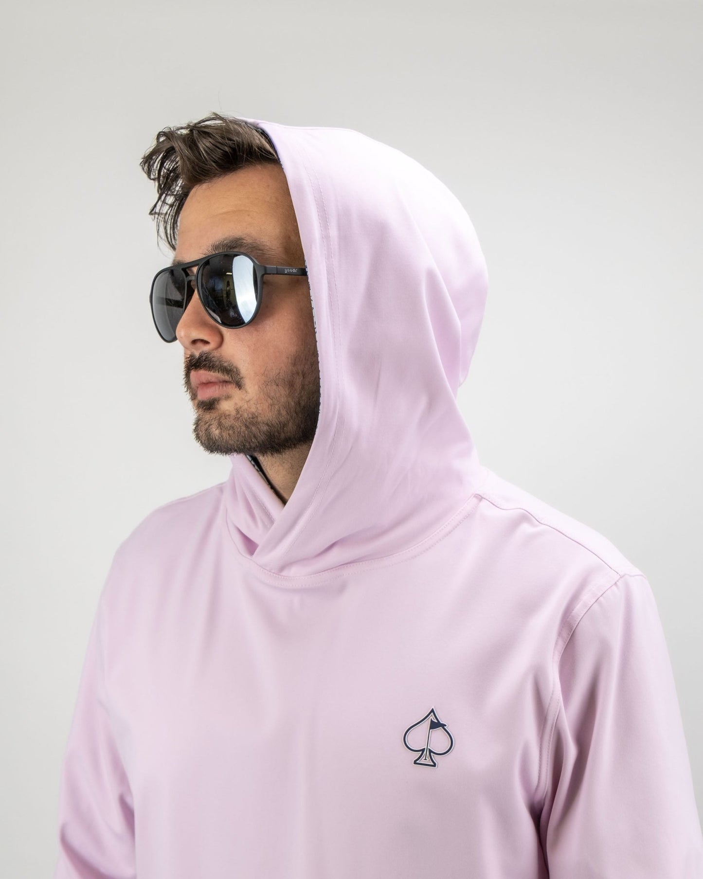Performance Golf Hoodie - Flower Doodle Blue - S - Club Rehab