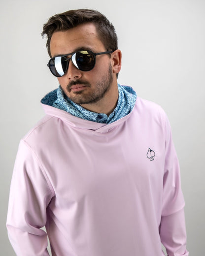 Performance Golf Hoodie - Flower Doodle Blue - S - Club Rehab