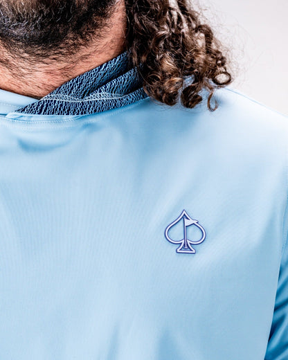 Performance Golf Hoodie - Squiggle Blue - S - Club Rehab