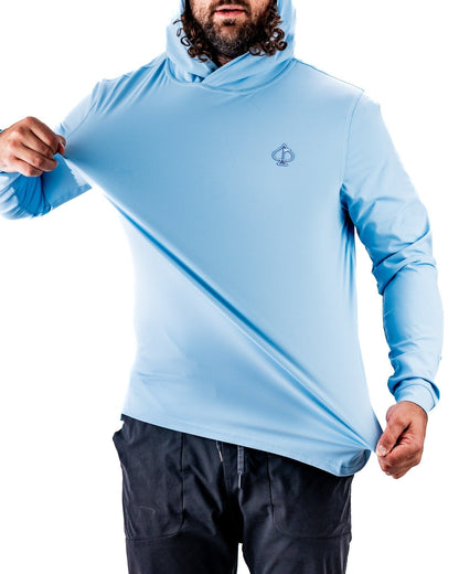 Performance Golf Hoodie - Squiggle Blue - S - Club Rehab